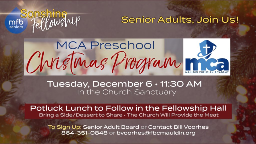 MCA Preschool Christmas Program